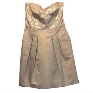 Cynthia Steffe silver party dress with POCKETS